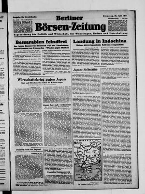 Berliner Börsen-Zeitung vom 29.07.1941