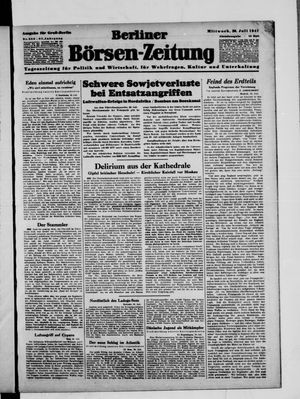 Berliner Börsen-Zeitung vom 30.07.1941