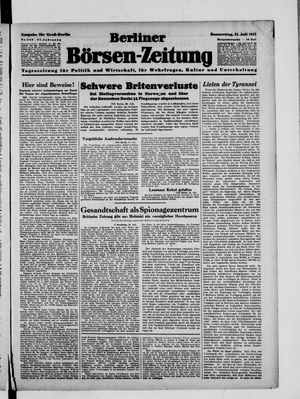 Berliner Börsen-Zeitung vom 31.07.1941