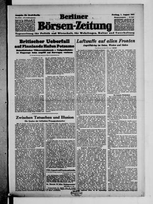 Berliner Börsen-Zeitung vom 01.08.1941