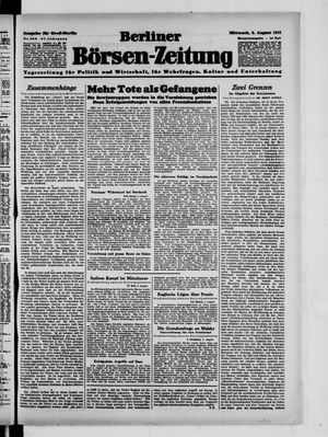 Berliner Börsen-Zeitung vom 06.08.1941