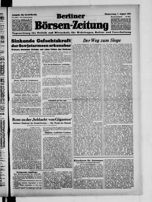 Berliner Börsen-Zeitung vom 07.08.1941