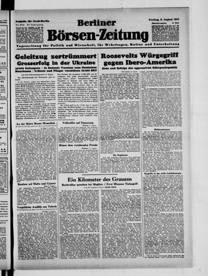 Berliner Börsen-Zeitung vom 08.08.1941