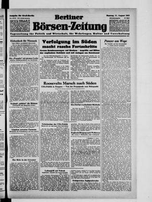 Berliner Börsen-Zeitung vom 11.08.1941