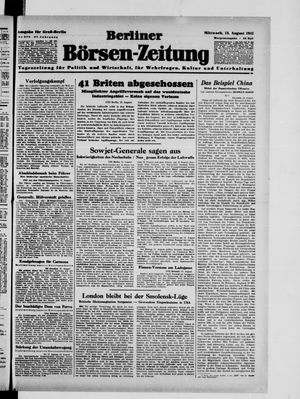 Berliner Börsen-Zeitung vom 13.08.1941