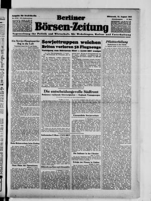 Berliner Börsen-Zeitung vom 13.08.1941