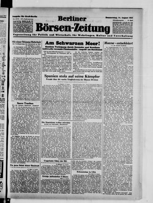 Berliner Börsen-Zeitung vom 14.08.1941