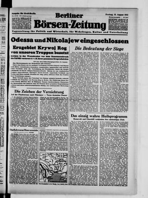 Berliner Börsen-Zeitung vom 15.08.1941