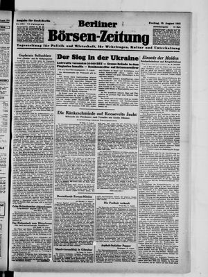 Berliner Börsen-Zeitung vom 15.08.1941