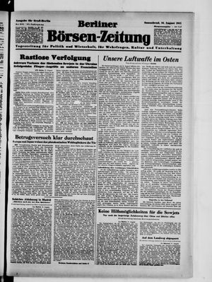 Berliner Börsen-Zeitung vom 16.08.1941