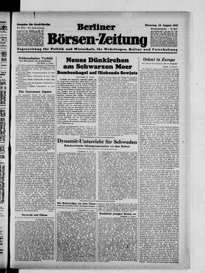Berliner Börsen-Zeitung vom 19.08.1941