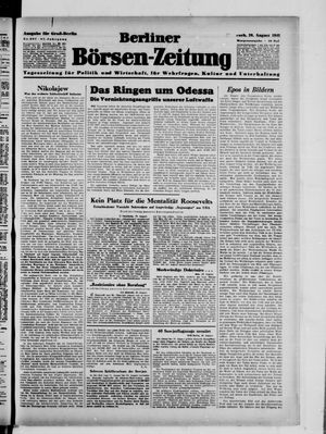 Berliner Börsen-Zeitung vom 20.08.1941