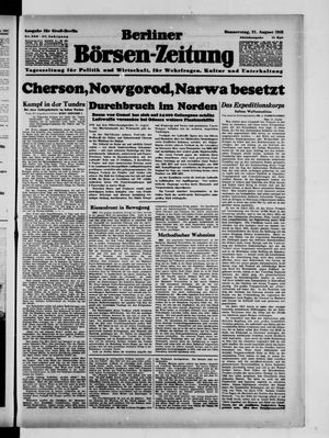 Berliner Börsen-Zeitung vom 21.08.1941