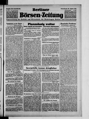 Berliner Börsen-Zeitung vom 23.08.1941
