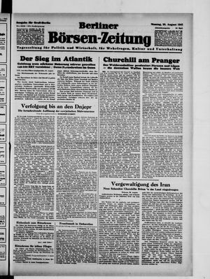 Berliner Börsen-Zeitung vom 25.08.1941