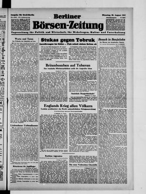 Berliner Börsen-Zeitung vom 26.08.1941