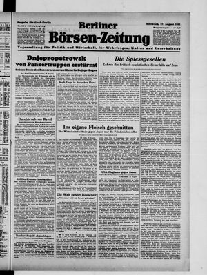 Berliner Börsen-Zeitung vom 27.08.1941