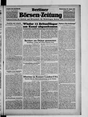 Berliner Börsen-Zeitung vom 28.08.1941