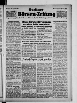 Berliner Börsen-Zeitung vom 28.08.1941
