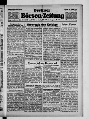 Berliner Börsen-Zeitung vom 29.08.1941
