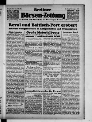 Berliner Börsen-Zeitung vom 29.08.1941