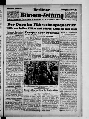 Berliner Börsen-Zeitung vom 30.08.1941