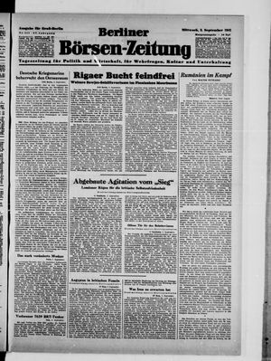 Berliner Börsen-Zeitung vom 03.09.1941