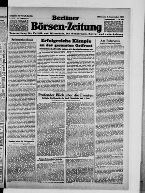 Berliner Börsen-Zeitung vom 03.09.1941