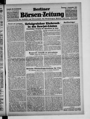 Berliner Börsen-Zeitung vom 07.09.1941