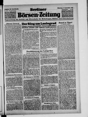 Berliner Börsen-Zeitung vom 09.09.1941