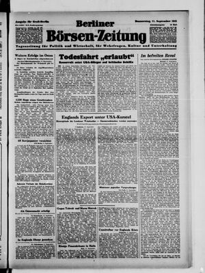 Berliner Börsen-Zeitung vom 11.09.1941
