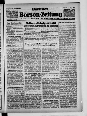 Berliner Börsen-Zeitung vom 13.09.1941