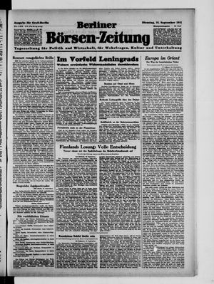 Berliner Börsen-Zeitung vom 16.09.1941