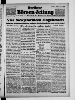 Berliner Börsen-Zeitung vom 19.09.1941