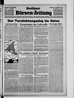 Berliner Börsen-Zeitung vom 21.09.1941