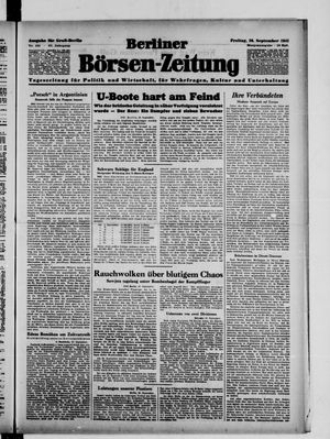 Berliner Börsen-Zeitung vom 26.09.1941