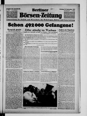 Berliner Börsen-Zeitung vom 26.09.1941