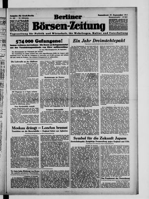 Berliner Börsen-Zeitung vom 27.09.1941