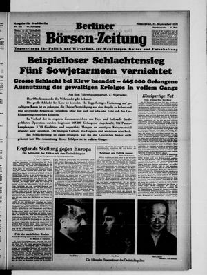 Berliner Börsen-Zeitung vom 27.09.1941