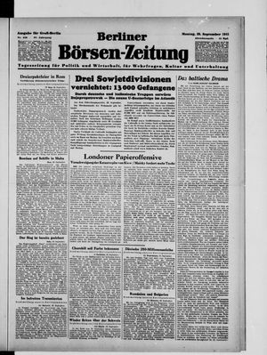 Berliner Börsen-Zeitung vom 29.09.1941
