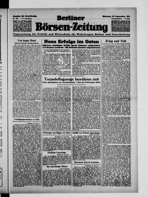 Berliner Börsen-Zeitung vom 30.09.1941