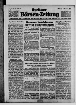 Berliner Börsen-Zeitung vom 01.10.1941