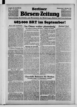 Berliner Börsen-Zeitung vom 02.10.1941