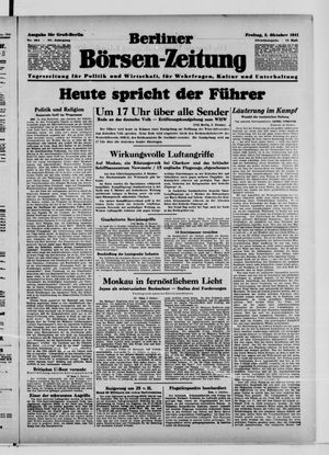 Berliner Börsen-Zeitung vom 03.10.1941