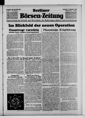 Berliner Börsen-Zeitung vom 05.10.1941