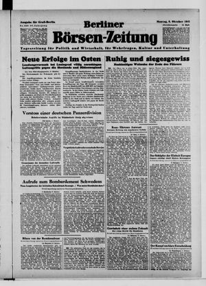 Berliner Börsen-Zeitung vom 06.10.1941