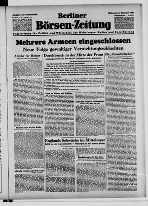 Berliner Börsen-Zeitung vom 08.10.1941