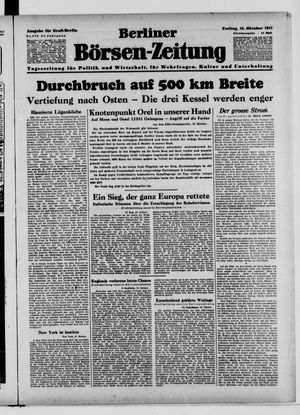 Berliner Börsen-Zeitung vom 10.10.1941