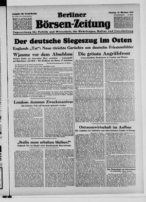 Berliner Börsen-Zeitung vom 13.10.1941