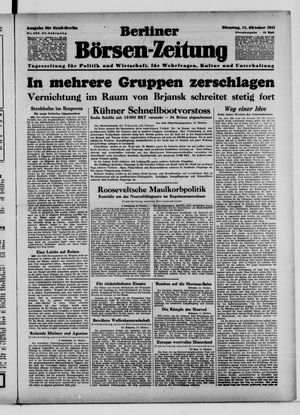 Berliner Börsen-Zeitung vom 14.10.1941